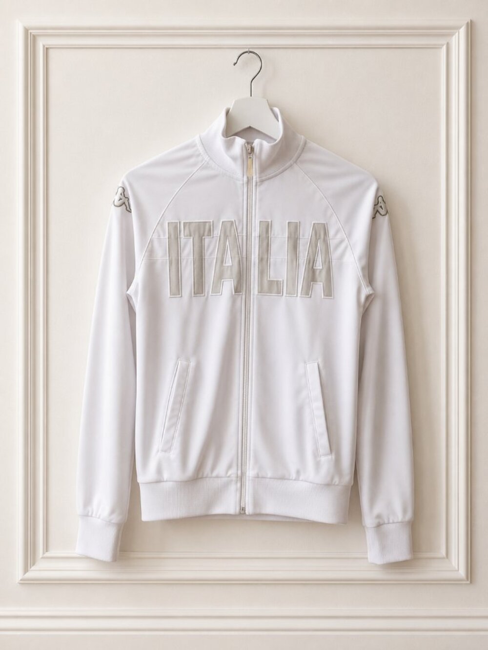 Kappa Italia White Full Zip Track Jacket | Size S-M | Football Soccer Streetwear